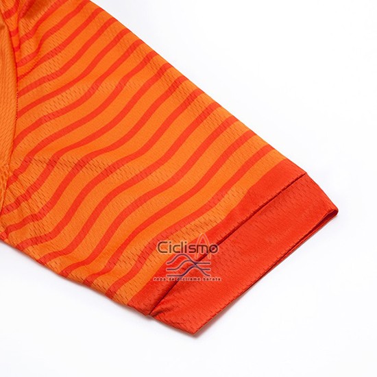 Euskadi Ropa Ciclismo Culotte Corto 2019 Hombre Mangas Cortas Naranja